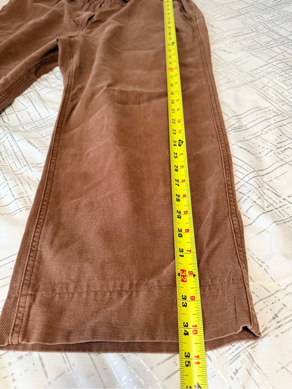 GAP Women’s Chino Jogger Pants Wide Leg Brown Size XL - Picture 9 of 10